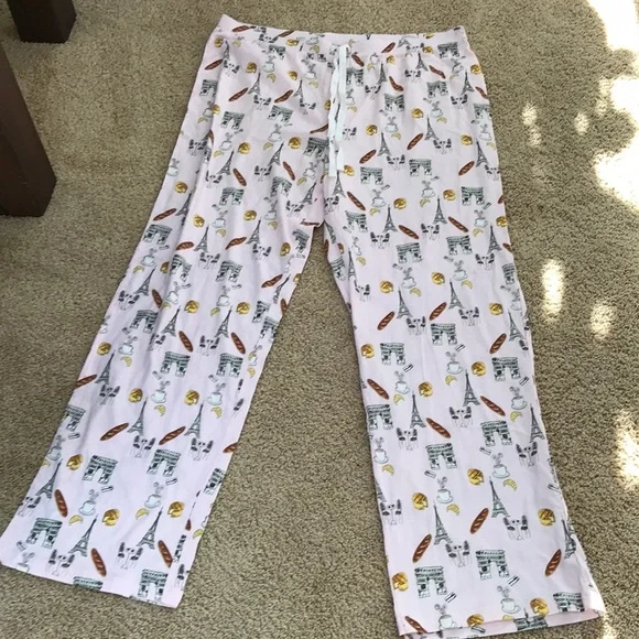 Isaac Mizrahi sleepwear women’s XL pink printed pajama bottom. - Picture 1 of 8